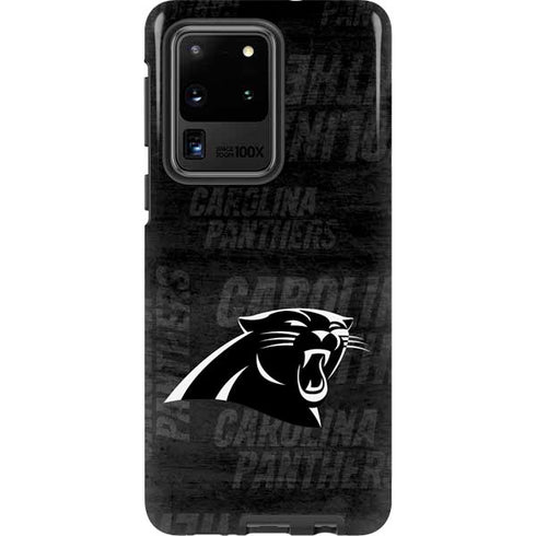 NFL Carolina Panthers Black & White Galaxy S20 Ultra 5G Pro Case