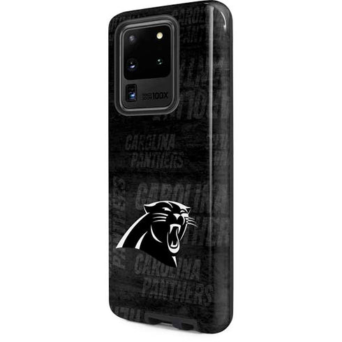 NFL Carolina Panthers Black & White Galaxy S20 Ultra 5G Pro Case