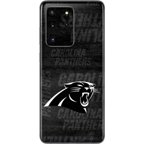 NFL Carolina Panthers Black & White Galaxy S20 Ultra 5G Skin