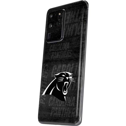 NFL Carolina Panthers Black & White Galaxy S20 Ultra 5G Skin