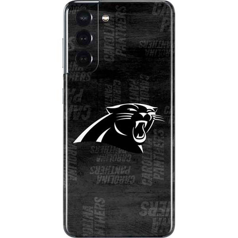 NFL Carolina Panthers Black & White Galaxy S21 5G Skin