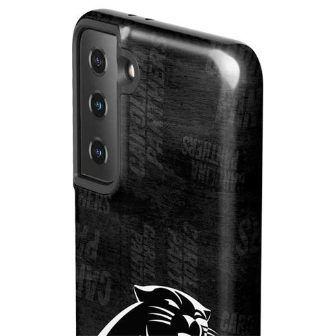 NFL Carolina Panthers Black & White Galaxy S21 FE Pro Case