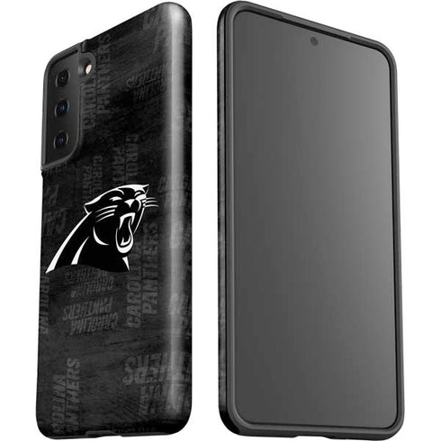 NFL Carolina Panthers Black & White Galaxy S21 FE Pro Case