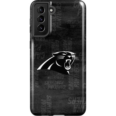 NFL Carolina Panthers Black & White Galaxy S21 Plus 5G Pro Case