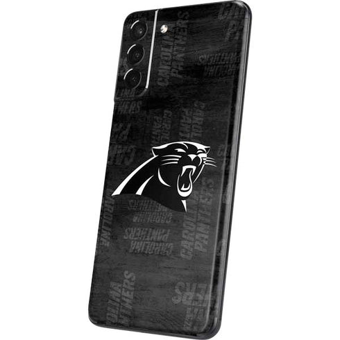 NFL Carolina Panthers Black & White Galaxy S21 Plus 5G Skin