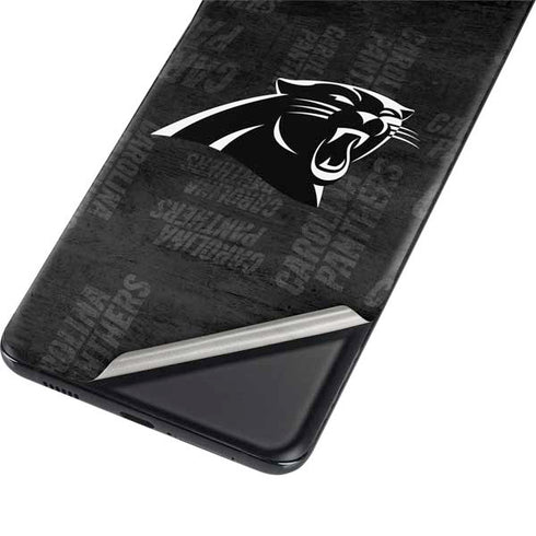 NFL Carolina Panthers Black & White Galaxy S21 Plus 5G Skin