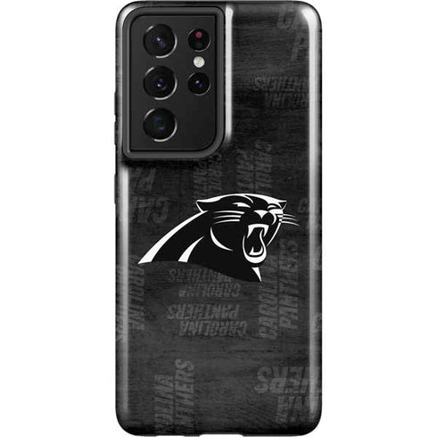 NFL Carolina Panthers Black & White Galaxy S21 Ultra 5G Pro Case
