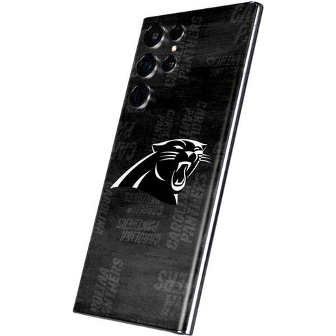 NFL Carolina Panthers Black & White Galaxy S22 Ultra Skin