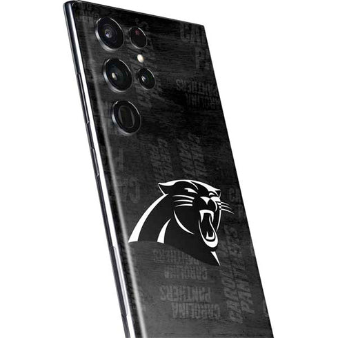 NFL Carolina Panthers Black & White Galaxy S22 Ultra Skin