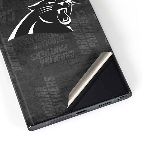 NFL Carolina Panthers Black & White Galaxy S22 Ultra Skin