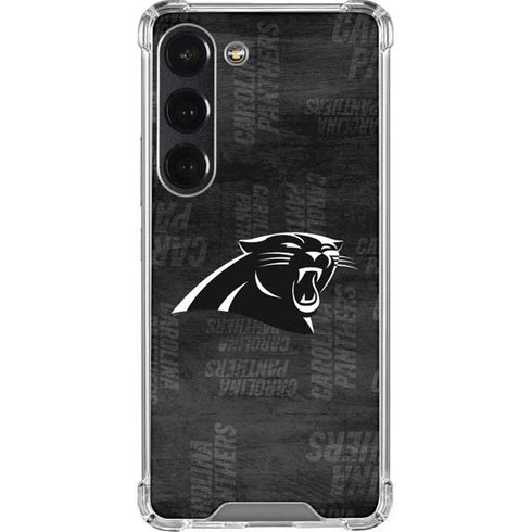 NFL Carolina Panthers Black & White Galaxy S23 Clear Case