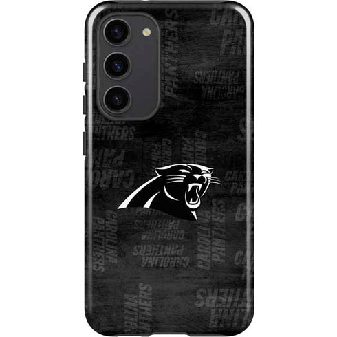 NFL Carolina Panthers Black & White Galaxy S23 Plus Pro Case