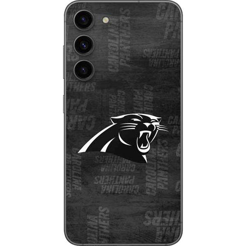 NFL Carolina Panthers Black & White Galaxy S23 Plus Skin