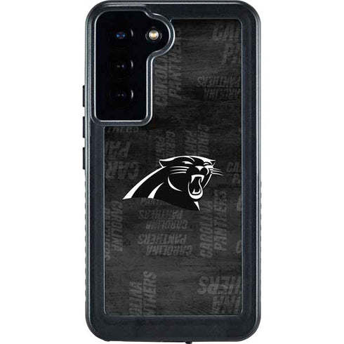 NFL Carolina Panthers Black & White Galaxy S23 Plus Waterproof Case