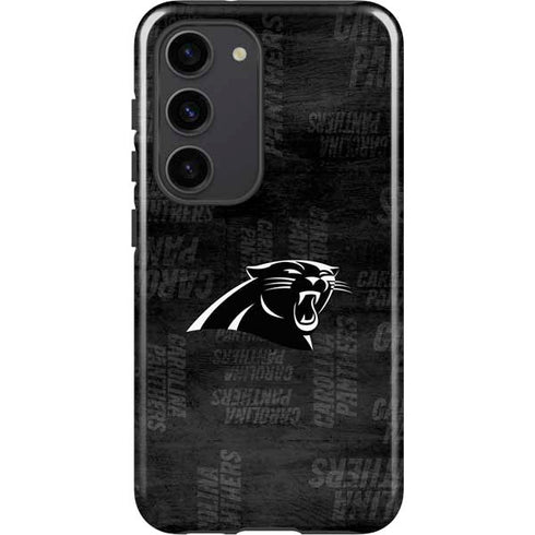 NFL Carolina Panthers Black & White Galaxy S23 Pro Case