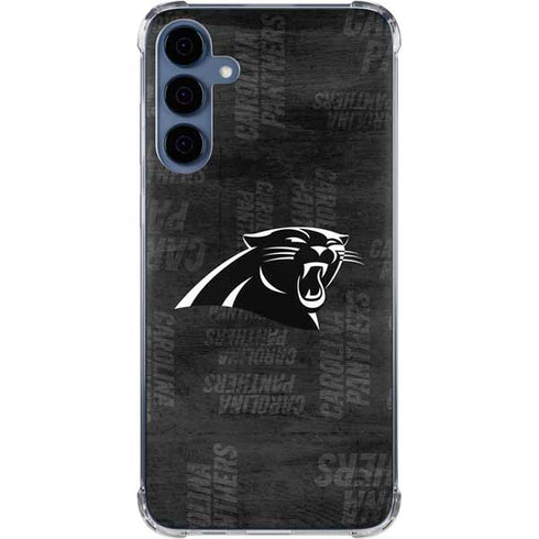 NFL Carolina Panthers Black & White Galaxy S24 Clear Case