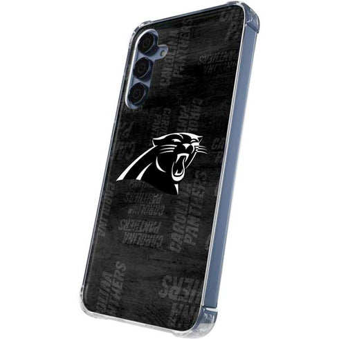 NFL Carolina Panthers Black & White Galaxy S24 Clear Case
