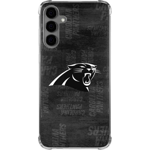 NFL Carolina Panthers Black & White Galaxy S24 Plus Clear Case