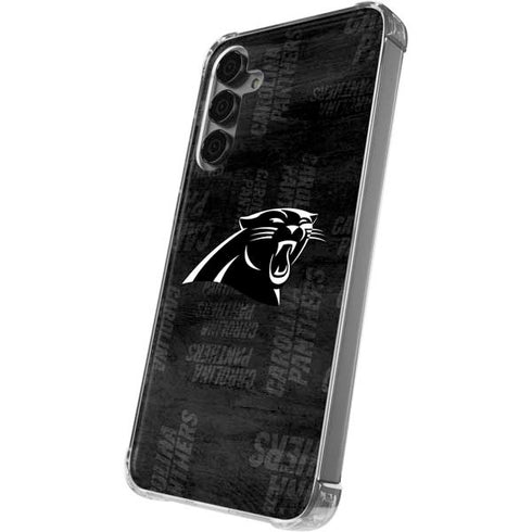 NFL Carolina Panthers Black & White Galaxy S24 Plus Clear Case