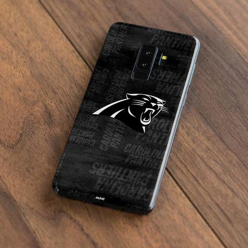 NFL Carolina Panthers Black & White Galaxy S9 Plus Skin