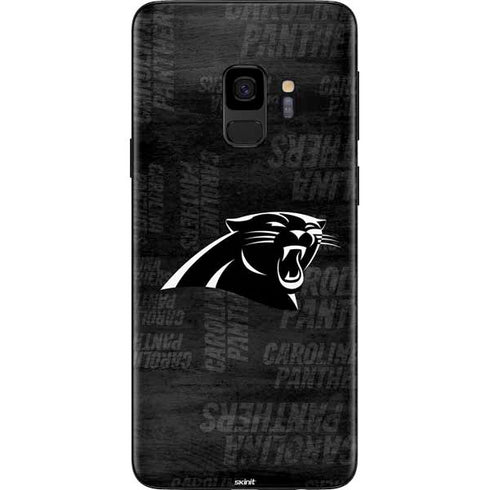 NFL Carolina Panthers Black & White Galaxy S9 Skin