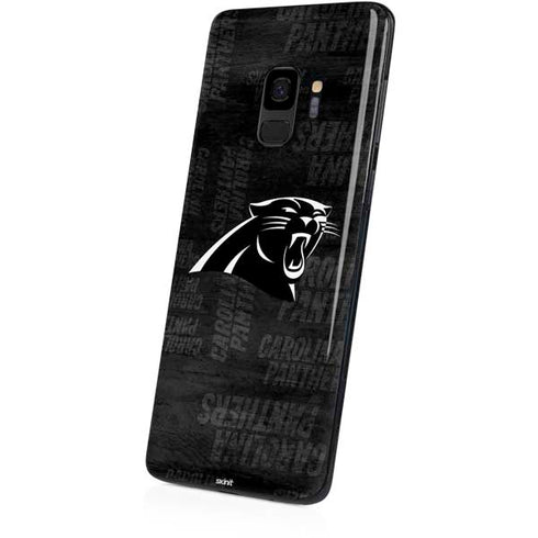 NFL Carolina Panthers Black & White Galaxy S9 Skin