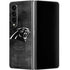 NFL Carolina Panthers Black & White Galaxy Z Fold4 5G Skin