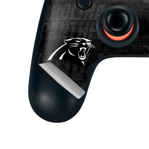 NFL Carolina Panthers Black & White Google Stadia Controller Skin