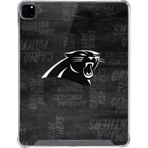 NFL Carolina Panthers Black & White iPad Pro 12.9in (2020) Clear Case