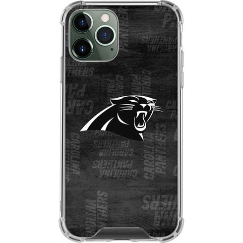 NFL Carolina Panthers Black & White iPhone 11 Pro Max Clear Case