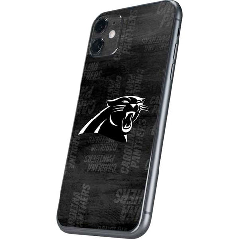 NFL Carolina Panthers Black & White iPhone 11 Skin