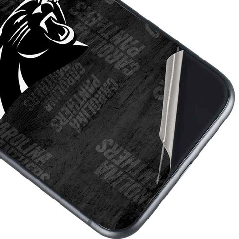 NFL Carolina Panthers Black & White iPhone 11 Skin