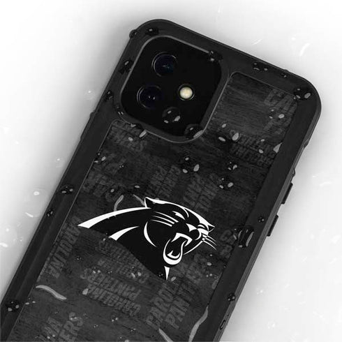 NFL Carolina Panthers Black & White iPhone 12 Mini Waterproof Case