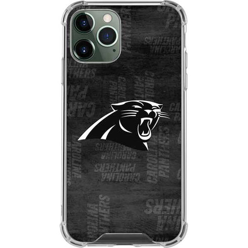 NFL Carolina Panthers Black & White iPhone 12 Pro Max Clear Case