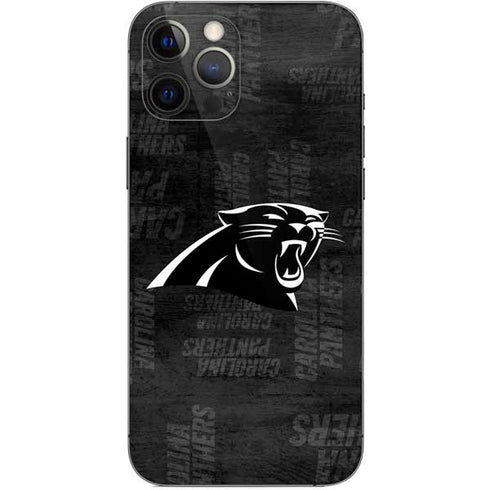 NFL Carolina Panthers Black & White iPhone 12 Pro Max Skin