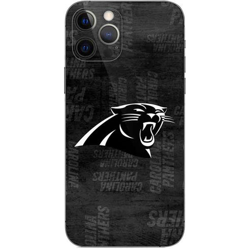 NFL Carolina Panthers Black & White iPhone 12 Pro Skin