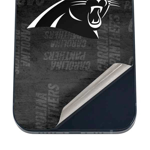 NFL Carolina Panthers Black & White iPhone 12 Skin