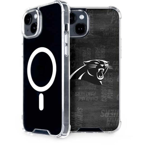 NFL Carolina Panthers Black & White iPhone 13 MagSafe Case