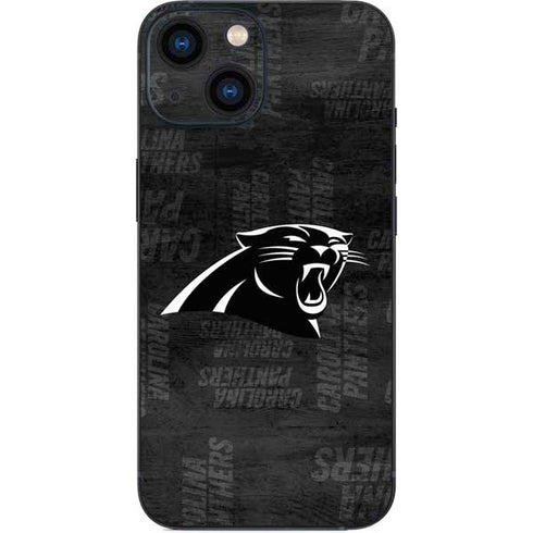 NFL Carolina Panthers Black & White iPhone 13 Mini Skin