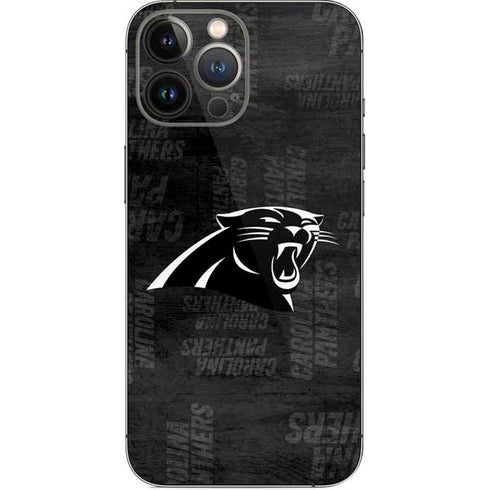 NFL Carolina Panthers Black & White iPhone 13 Pro Max Skin