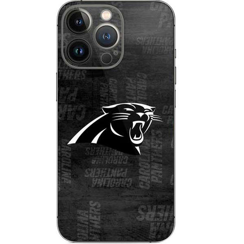 NFL Carolina Panthers Black & White iPhone 13 Pro Skin