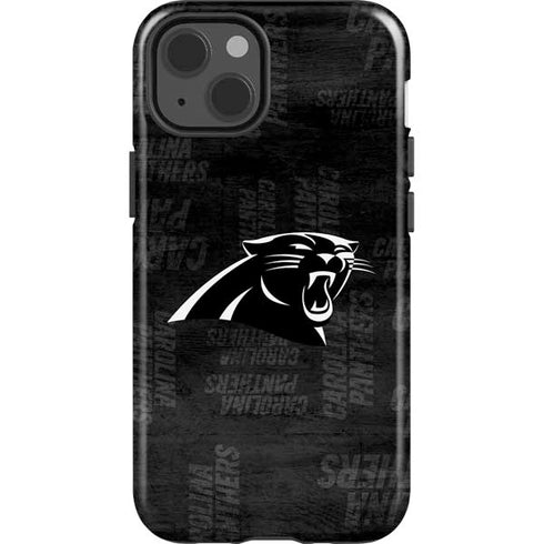 NFL Carolina Panthers Black & White iPhone 15 Impact Case