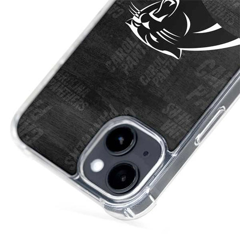NFL Carolina Panthers Black & White iPhone 15 Plus MagSafe Case