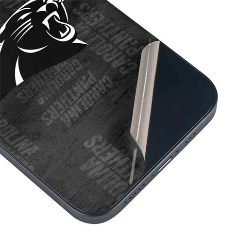 NFL Carolina Panthers Black & White iPhone 14 Plus Skin
