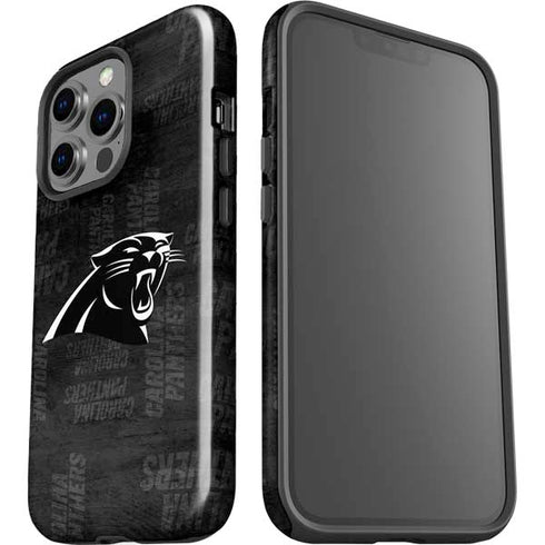 NFL Carolina Panthers Black & White iPhone 14 Pro Impact Case