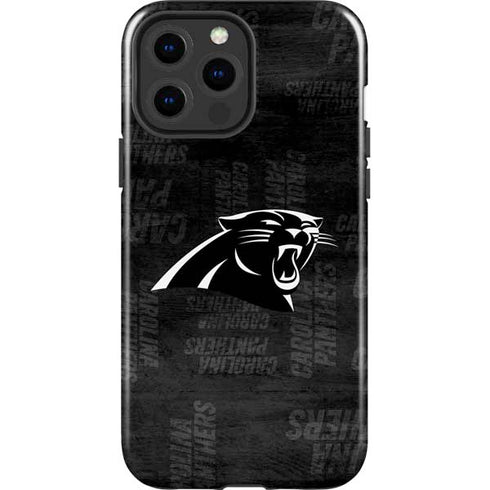 NFL Carolina Panthers Black & White iPhone 15 Pro Max Impact Case