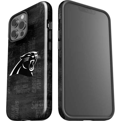 NFL Carolina Panthers Black & White iPhone 15 Pro Max Impact Case