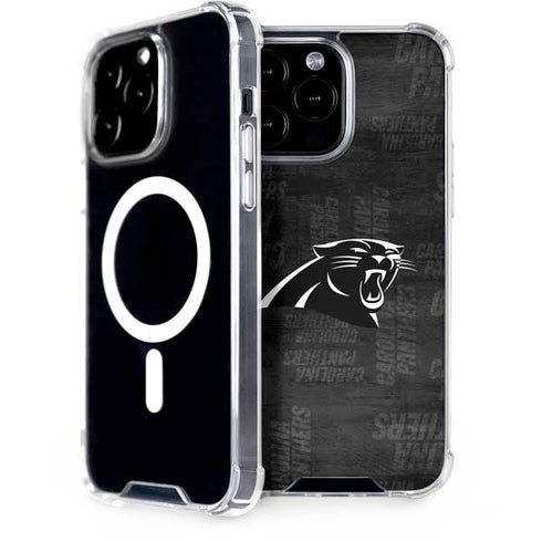 NFL Carolina Panthers Black & White iPhone 15 Pro Max MagSafe Case
