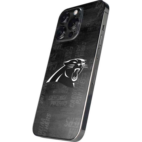 NFL Carolina Panthers Black & White iPhone 15 Pro Skin