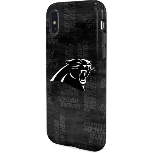 NFL Carolina Panthers Black & White iPhone X Pro Case
